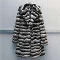 Winter women's fur coat thermal coat mink hair long leisure windbreaker mink skin top