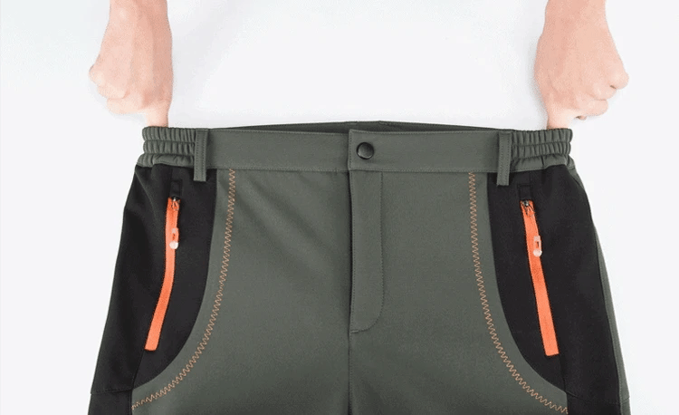 Winter Pants Men Outdoor Thicken Fleece Soft Shell Trousers Men Waterproof Windproof Warm Breathable Stretch Sports Cargo Pants