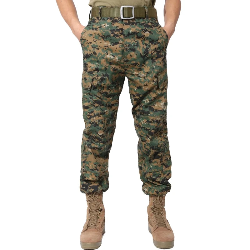 Men's Winter Casual Pants Multi-Pockets Digital Cargo Pants New 2024 Spring Long Trousers For Men