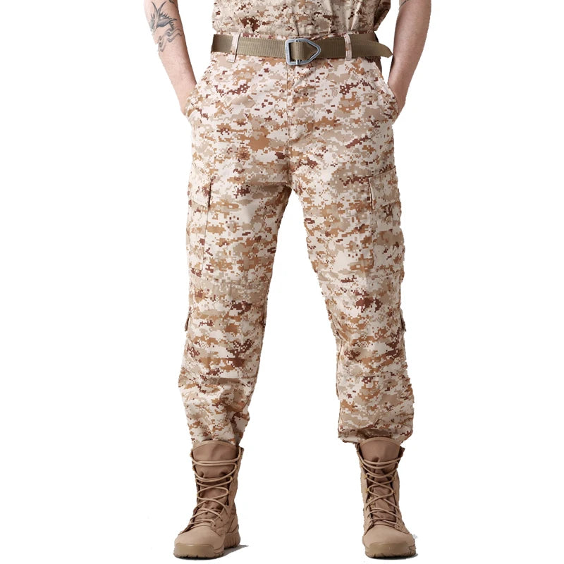 Men's Winter Casual Pants Multi-Pockets Digital Cargo Pants New 2024 Spring Long Trousers For Men