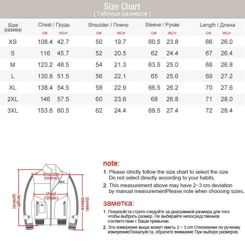 FLAVOR Men's Classic Real Pigskin Coat Genuine Baseball Leather Jacket