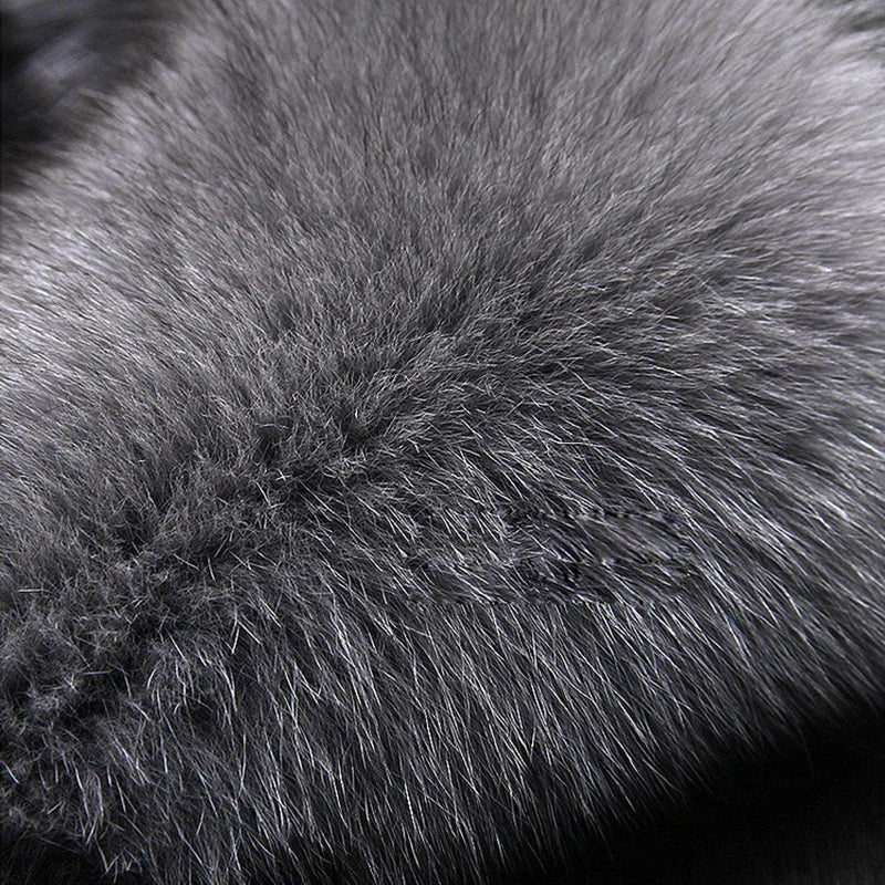 Fashion men's luxury big fur coat imitation fox fur coat long European and American men's windbreaker   Fur coat men jacket