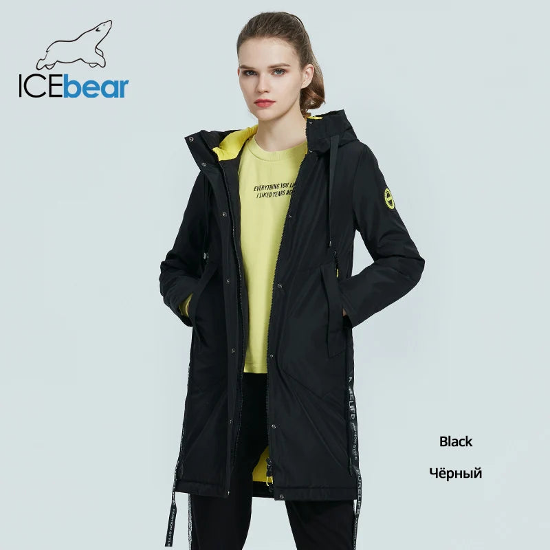 ICEbear 2023 Women fall jacket Female coat with a hood casual wear quality parka brand clothing GWC20035I