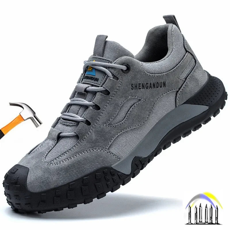 Anti Smash working shoes with steel toe Anti Puncture industrial Safety Shoes men Anti Scalding safety boots for electrician