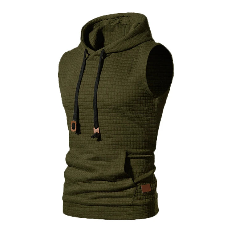 2018 Mens Sleeveless Hoodies Fashion Casual Zipper Hooded Sweatshirt Men bodybuilding tank top sporting Shirt waistcoat vest gym