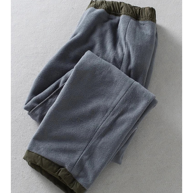 S-6XL Winter Cotton Padded Fleece Pants Men Plus Size Multi Pocket Workwear Cargo Pants Outdoor Windproof Warm Soft Trousers