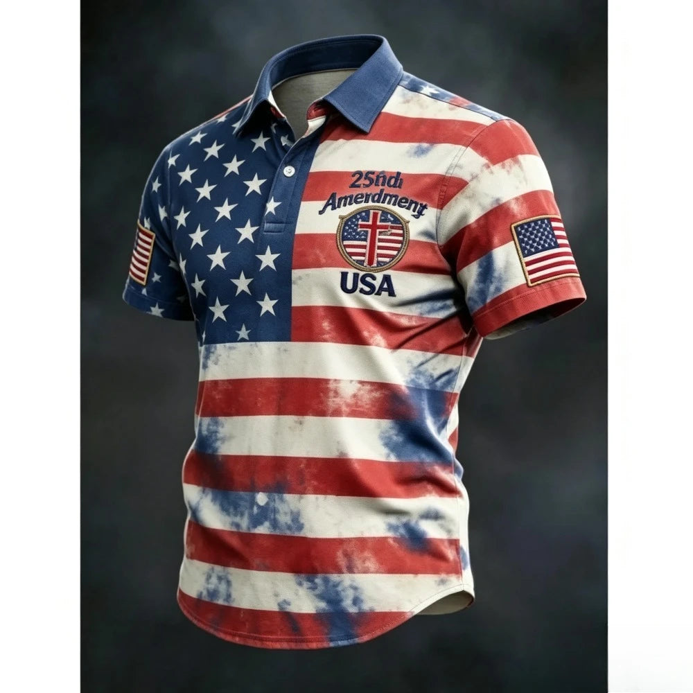 2026 New America 250th Anniversary Polo Shirt USA Flag 1776–2026 Patriotic Tees American Independence Day Clothes Fourth Of July
