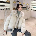 New Winter 2026 All-in-one Plush Fur Jacket Women Slimming Blazer Collar Casual Tailored Collar Short-Length Simple Coat Trend