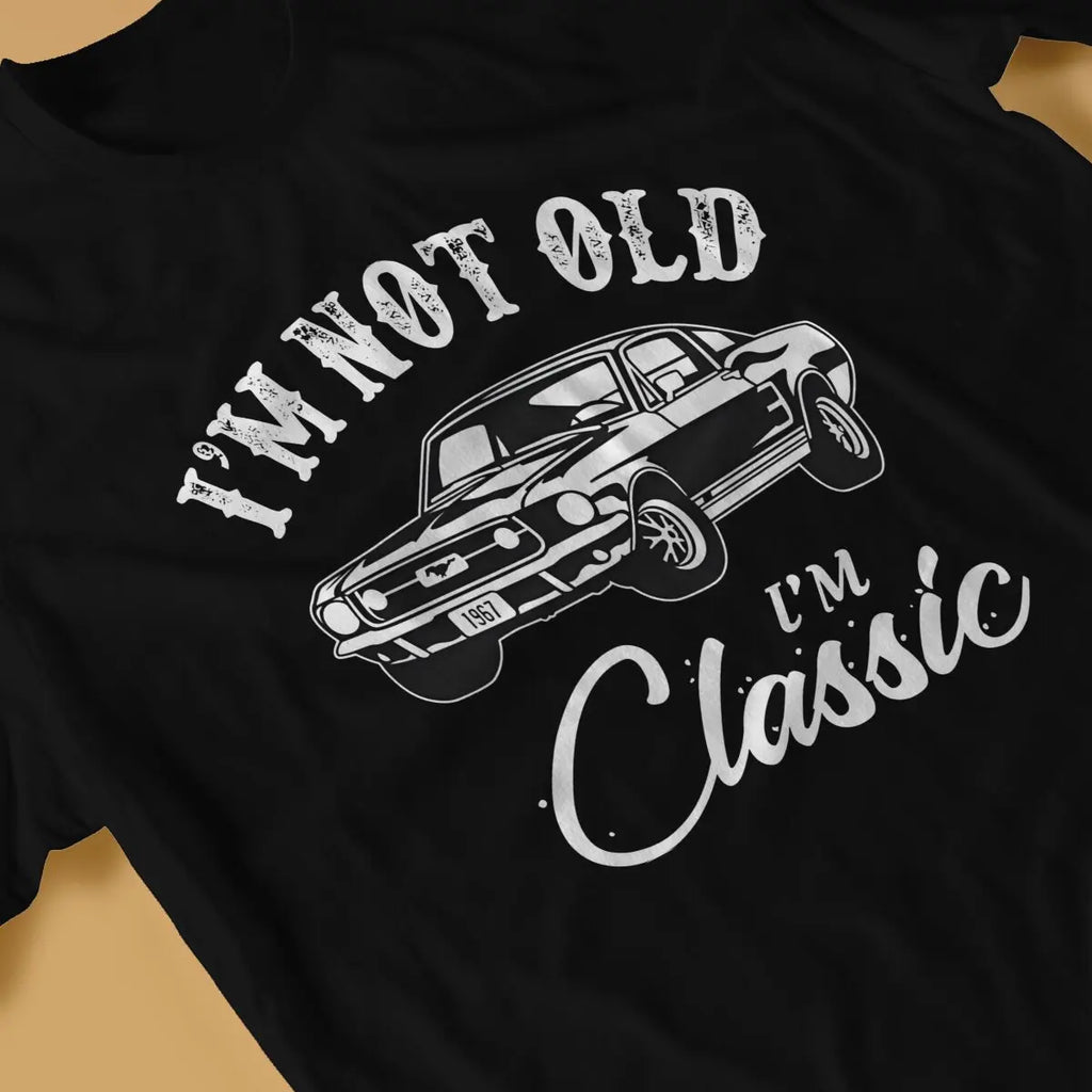 Men's Car Mustang T Shirt Mustang 100% Cotton Clothes Casual Short Sleeve Round Collar Tees Printing T-Shirts