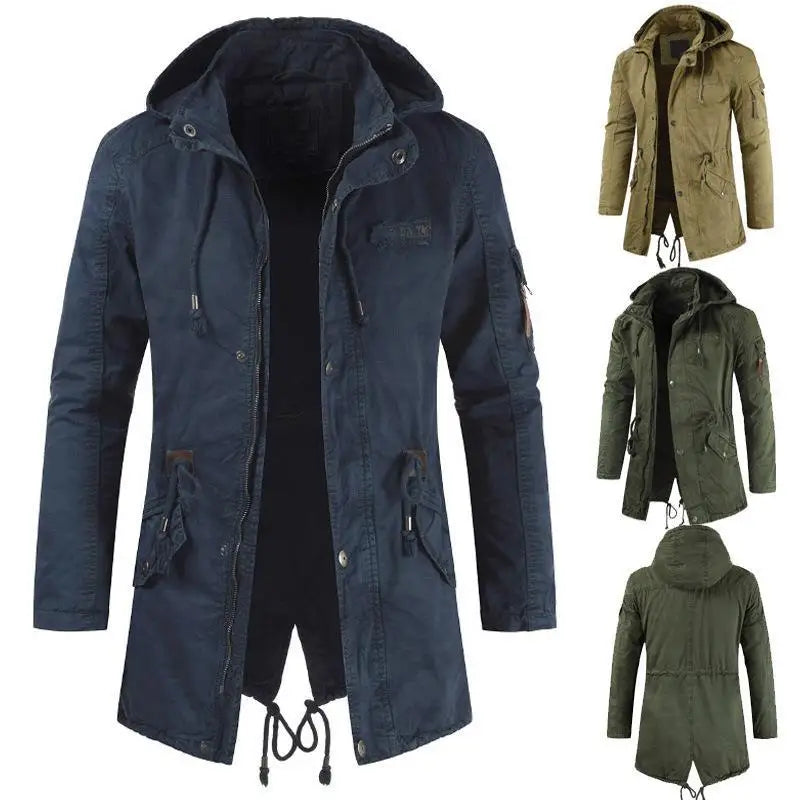 Men Winter Warm Hoody Parkas Mens Fleece Windbreaker Work Clothes Men's Military Tactical Coat Multi Pocket Cargo Bomber Jackets