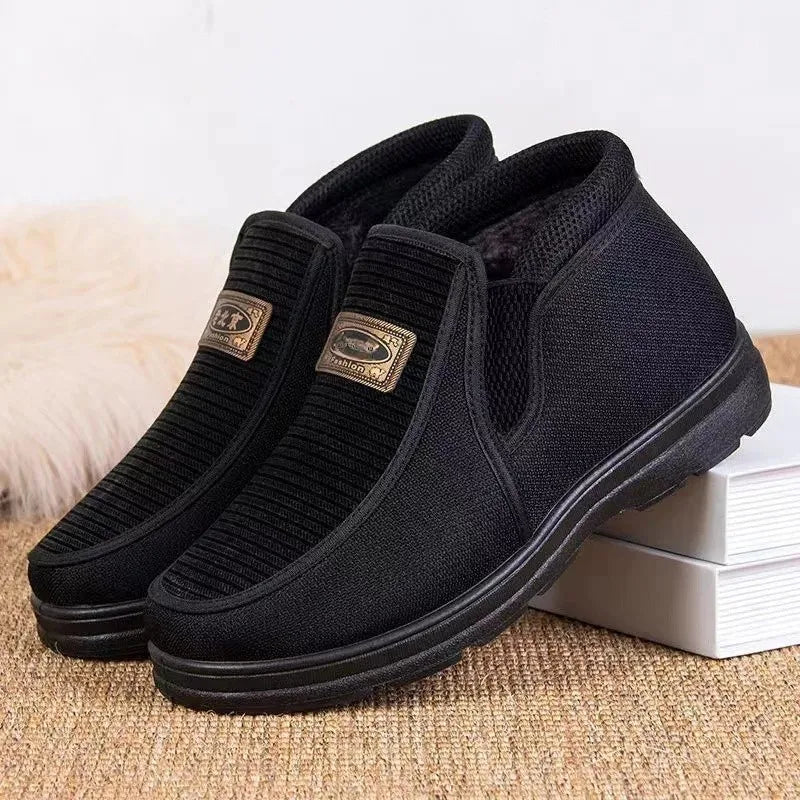 Thickened Fleece Winter Men's Shoes Beijing Style Cotton Shoes Warm Comfortable Anti-slip Wear-resistant Adult Casual Shoes
