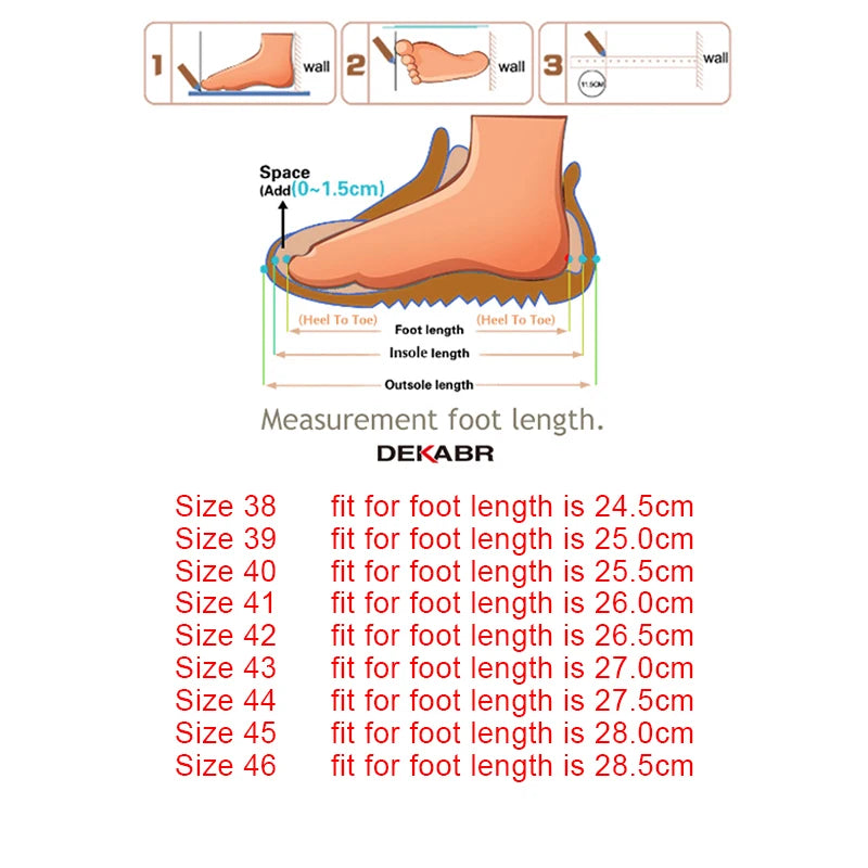 DEKABR Luxury Brand Comfortable Classical Men Loafers Wear-Resistant Genuine Leather Flats Shoes Causal Working Shoes Men
