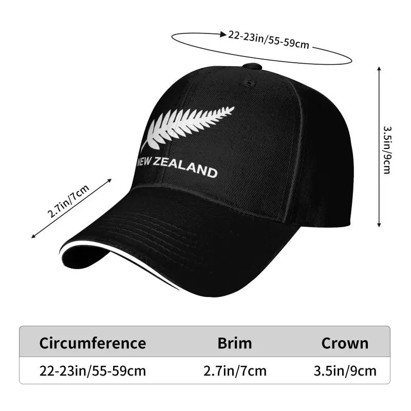 New Zealand All Blacks Print Baseball Cap Men Women Hip Hop Bucket Hat Summer Sun Dad Hats Adjustable Sandwich Snapback Caps