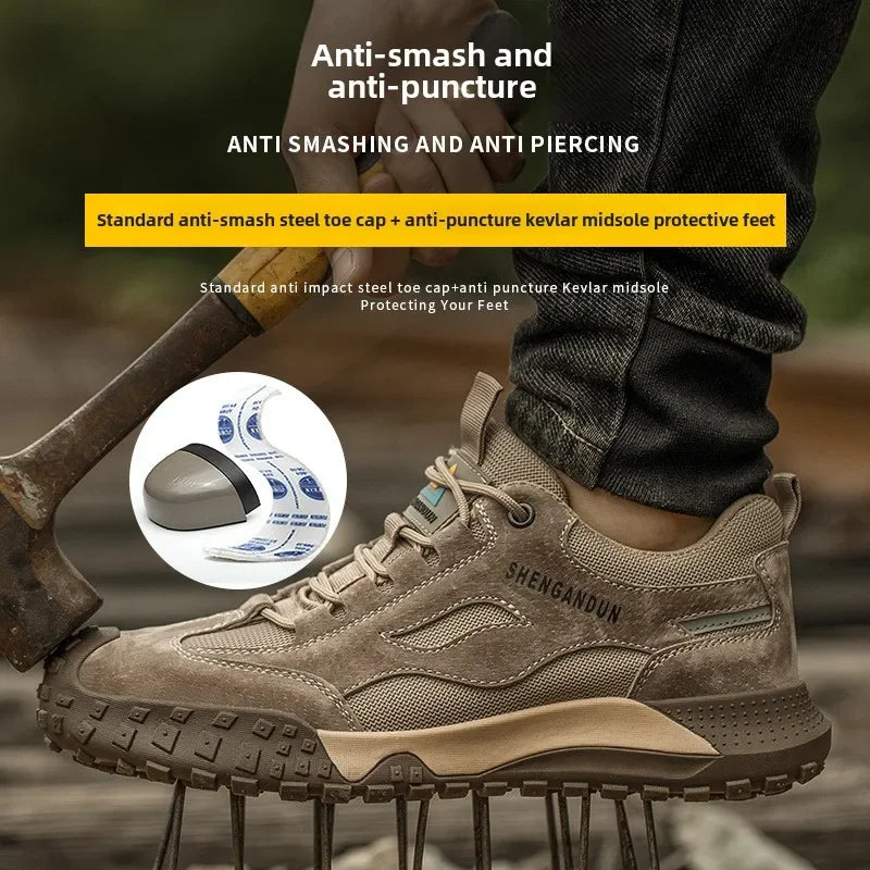 Anti Smash working shoes with steel toe Anti Puncture industrial Safety Shoes men Anti Scalding safety boots for electrician