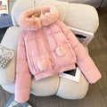 New 2025 Fashion High-end Elegant Women's Winter Parkas Coat  Long Sleeve Short Be All-match Ladies Down Cotton-padded Jacket
