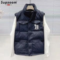 Supzoom 2022 Top Fashion New Arrival Embroidery Letters Leather Stand Collar Cotton Autumn And Winter Warm Thickened Vest