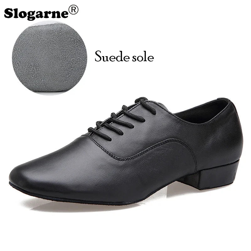 Elegant White Latin Shoes Men Modern Jazz Waltz Tango Dance Shoes Man Suede Sole Indoor Dance Footwear Outdoor Sports Sneaekers