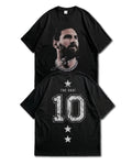 Messi 10 The Goat Signature Graphic Printed T-shirt Men Women Short Sleeve Cotton T-shirt Men's T-shirts 2026 New Men's Clothing