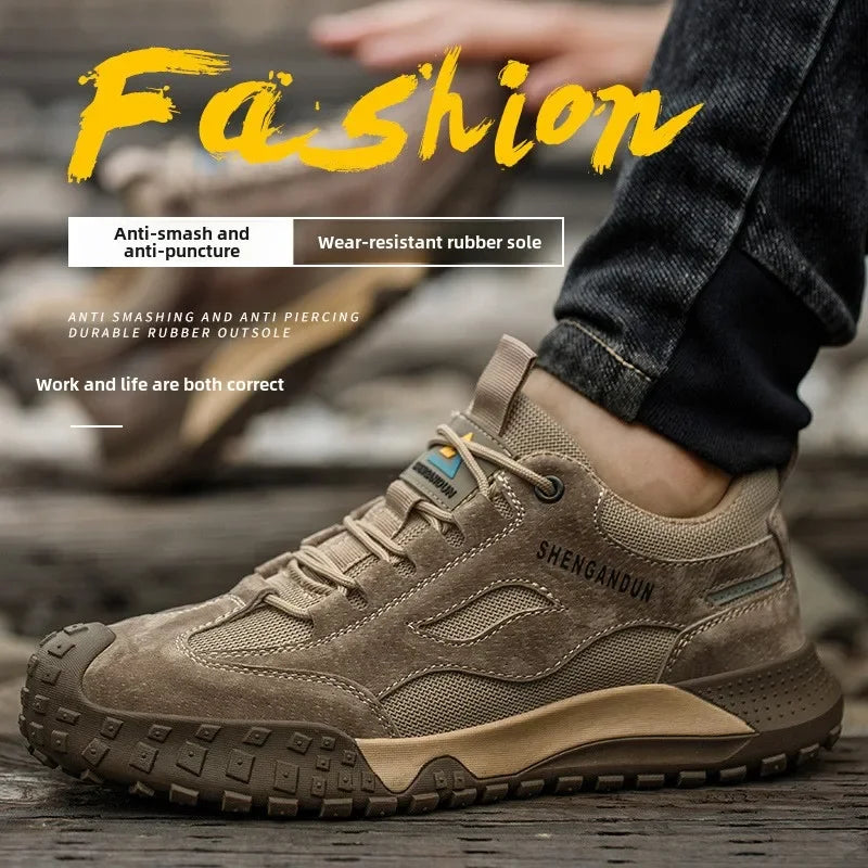 Anti Smash working shoes with steel toe Anti Puncture industrial Safety Shoes men Anti Scalding safety boots for electrician