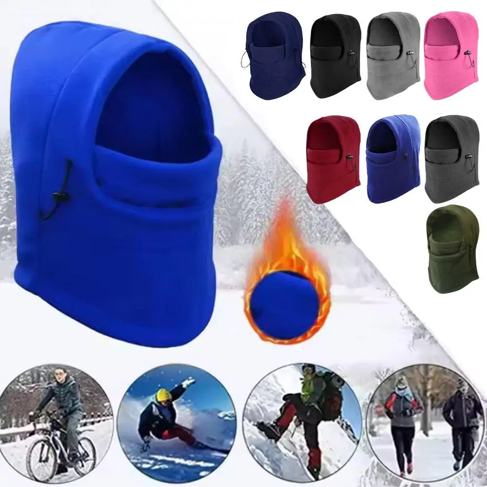 New Fashion Warm Cap Winter Men Women Hats Waterproof Thermal Fleece Balaclava Hat Hooded Neck Warmer Hiking Scarves Hats