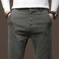 MINGYU Brand New Classic Work Stretch Cargo Pants Men Cotton Slim Fit Grey Green Korea Autumn Winter Thick Casual Trousers Male