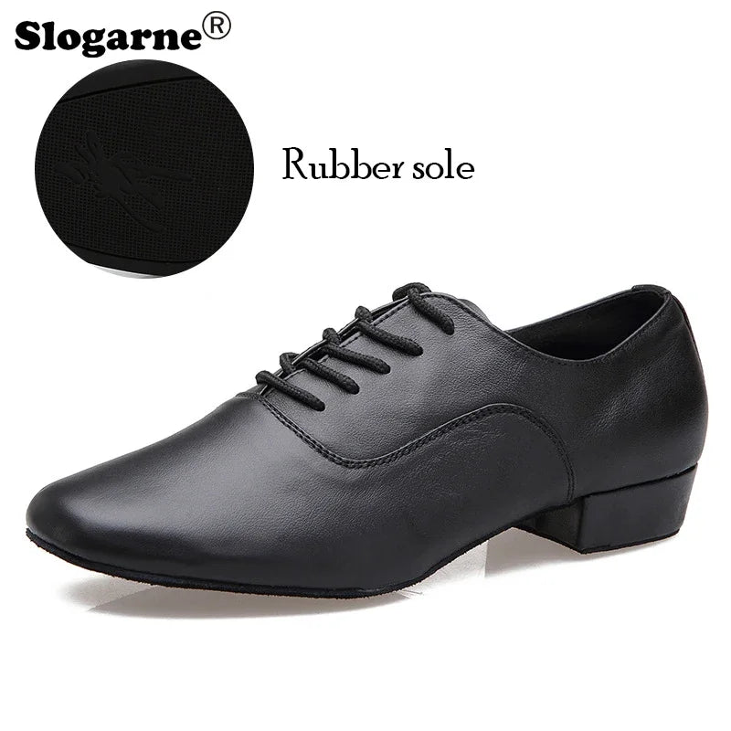 Elegant White Latin Shoes Men Modern Jazz Waltz Tango Dance Shoes Man Suede Sole Indoor Dance Footwear Outdoor Sports Sneaekers