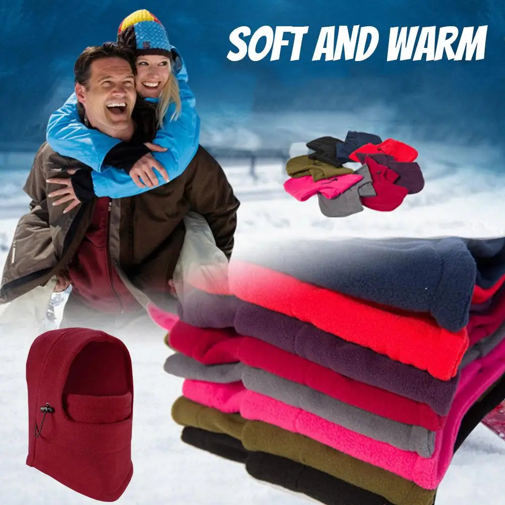 New Fashion Warm Cap Winter Men Women Hats Waterproof Thermal Fleece Balaclava Hat Hooded Neck Warmer Hiking Scarves Hats