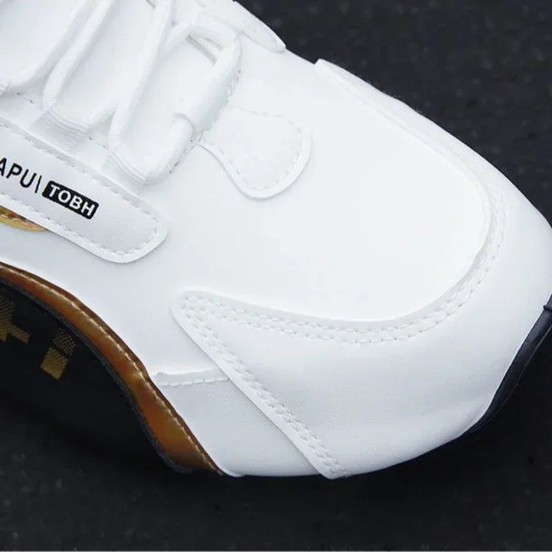 Fashion Men's Sneakers Leather Casual Sports Shoes for Men Lightweight Non-slip Tenis Shoes Outdoor Breathable Men Running Shoes