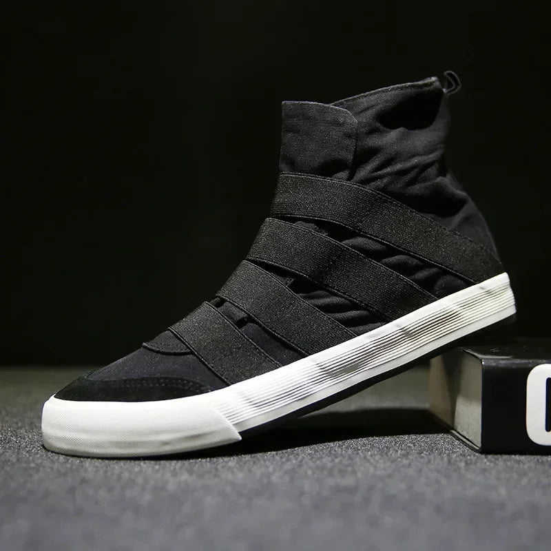 Men Canvas Casual Shoe Fashion High Top Sneakers Designer Flat Bottom Walking Shoes for Man Comfort Training Shoe Zapatos Hombre