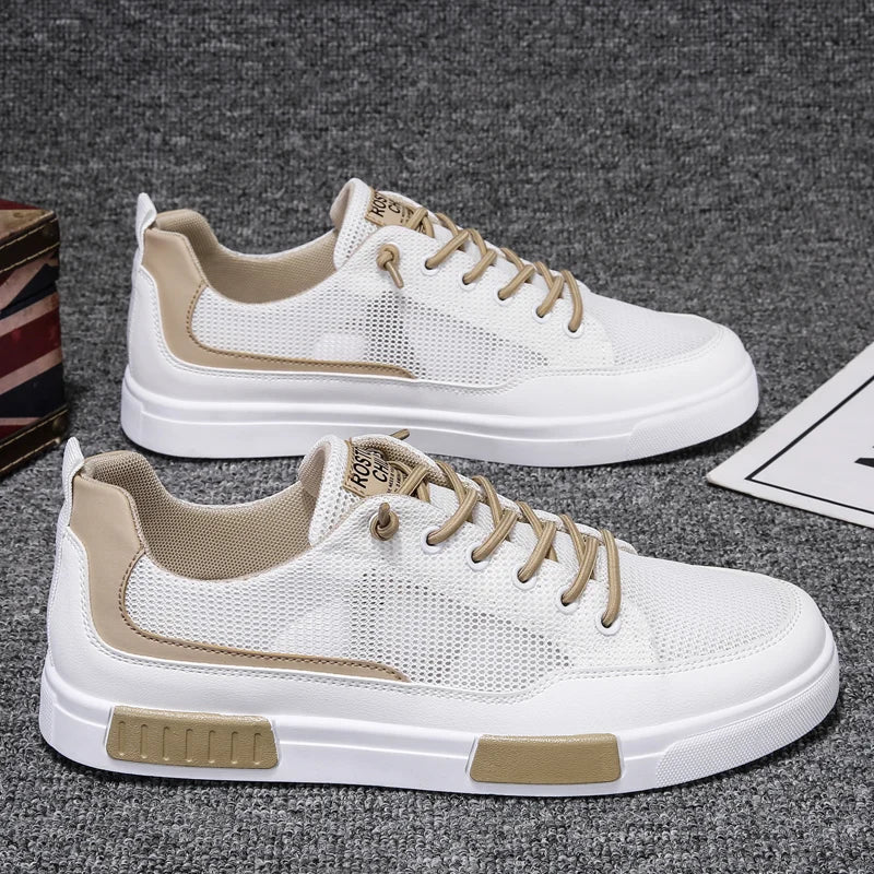 Large Size 46 Men Shoes Summer Mesh Vulcanized Breathable Walking Sport Shoes For Men Flat Sneakers Fashion Skateboarding Shoes