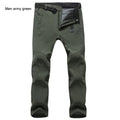 Winter Pants Men Outdoor Thicken Fleece Soft Shell Trousers Men Waterproof Windproof Warm Breathable Stretch Sports Cargo Pants