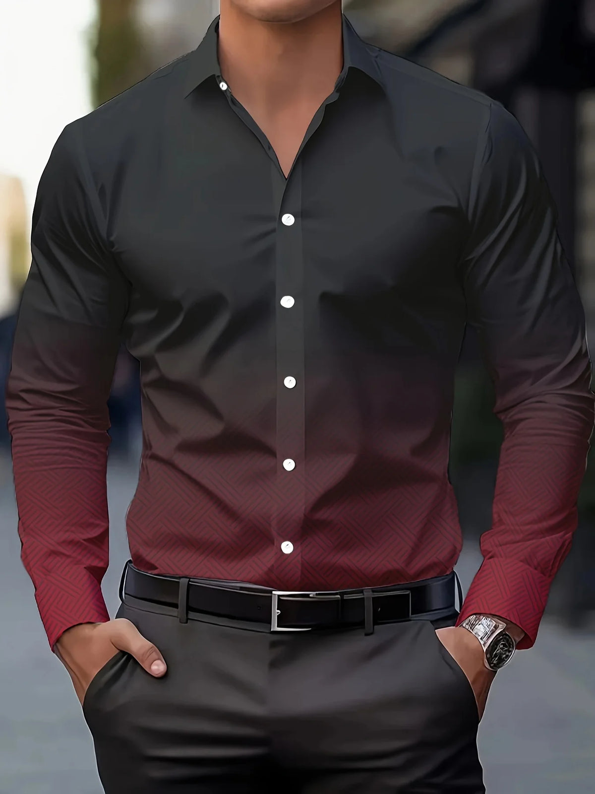 Men's Stylish Long Sleeve Casual Lapel Shirts Casual tops breathable full sleeve shirt for men daily basic Business shirt
