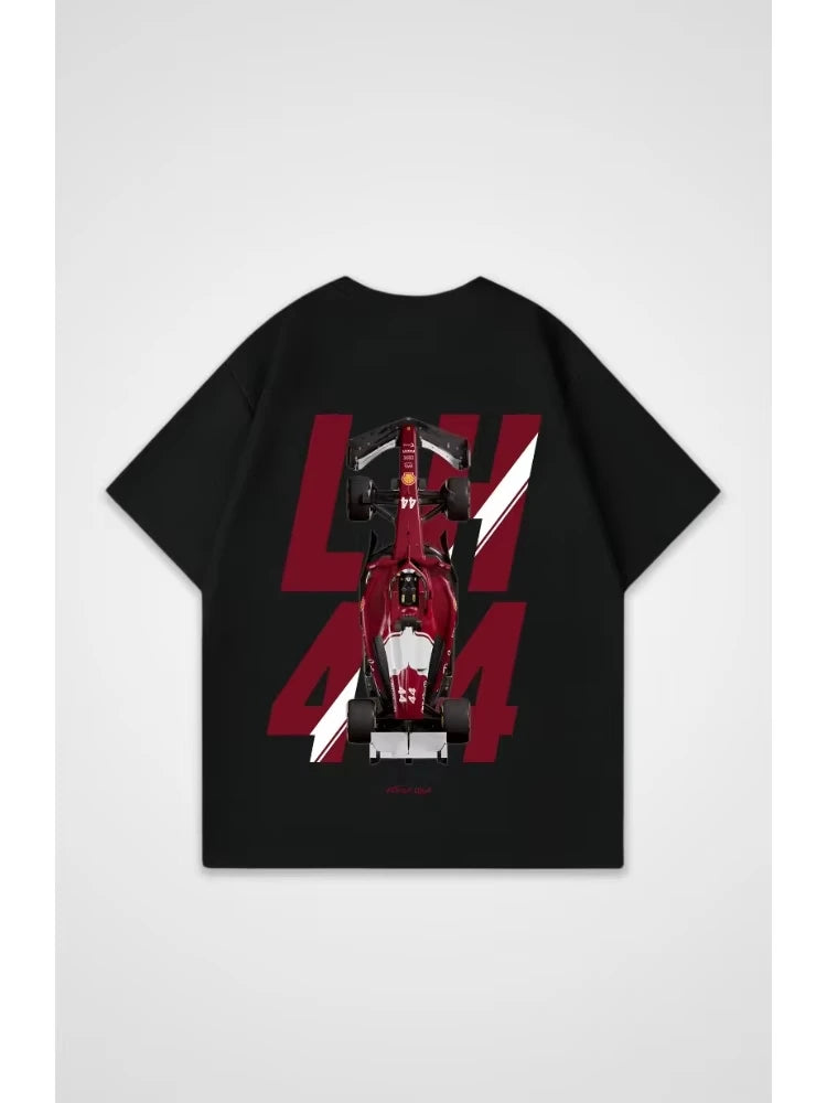 2026 Summer Sportswear Fashion Top-Tier Lewis Hamilton F1 Casual T-Shirt Casual Loose Streetwear