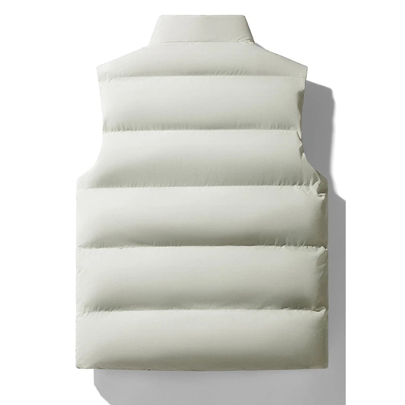 Autumn Men' Sleeveless Vest Jackets Winter Fashion Male Cotton-Padded Vest Coats Men Stand Collar Warm Waistcoats Clothing 5XL
