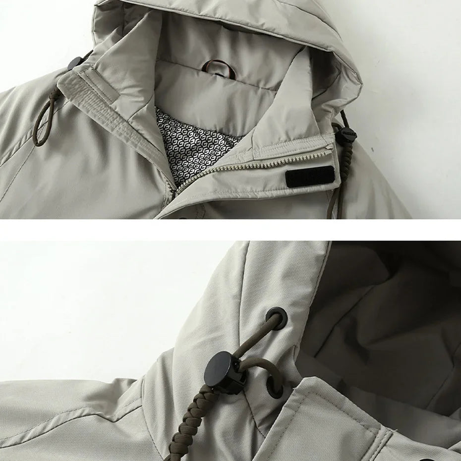 Winter Long Parkas Men 12XL 10XL Plus Size Thick Jacket Waterproof Coat Fashion Casual Cargo Parkas Male Big Size 12XL