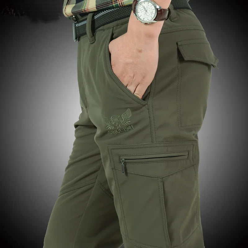 Fleece Thick Winter Pants Men Windproof  Warm Waterproof Trousers Casual Pants Men Military Army Cargo Pants Male 4xl