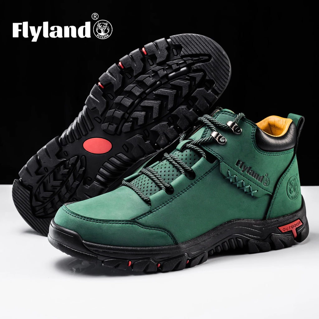 FLYLAND Fashionable Casual Men's Shoes High Top Outdoor Sports Shoes Comfortable And Safe Ankle Boots