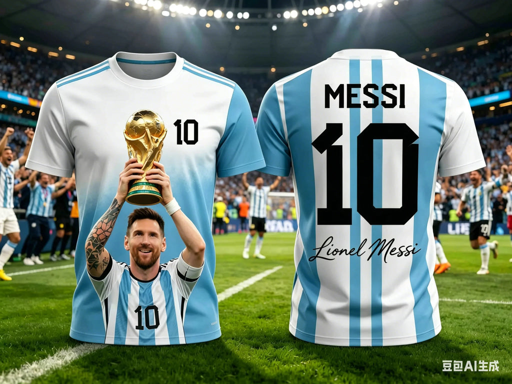 Messi Style Summer 3D Printable Children's Clothing Football Shirt T-shirt Quick-drying Comfortable Suitable for Daily Wearing