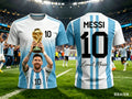 Messi Style Summer 3D Printable Children's Clothing Football Shirt T-shirt Quick-drying Comfortable Suitable for Daily Wearing