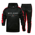 Hot Sales Mens Tracksuit Printing Casual Hooded Sweatshirt 2 Piece Set Daily Jogging Men's Clothing Sports Suit Streetwear 2025