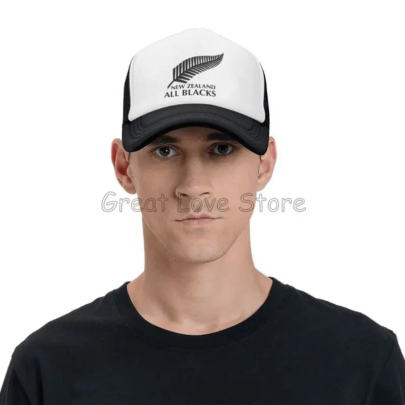 New Zealand All Blacks Baseball Caps for Men Women Hip Hop Mesh Hat Outdoor Summer Travel Sun Hats Adjustable Snapback Cap