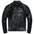 2025 Vintage Camel Yellow Genuine Leather Jacket Real Natural Cowhide Men Motorcycle Biker Coat Mens Slim Calf Skin Coat