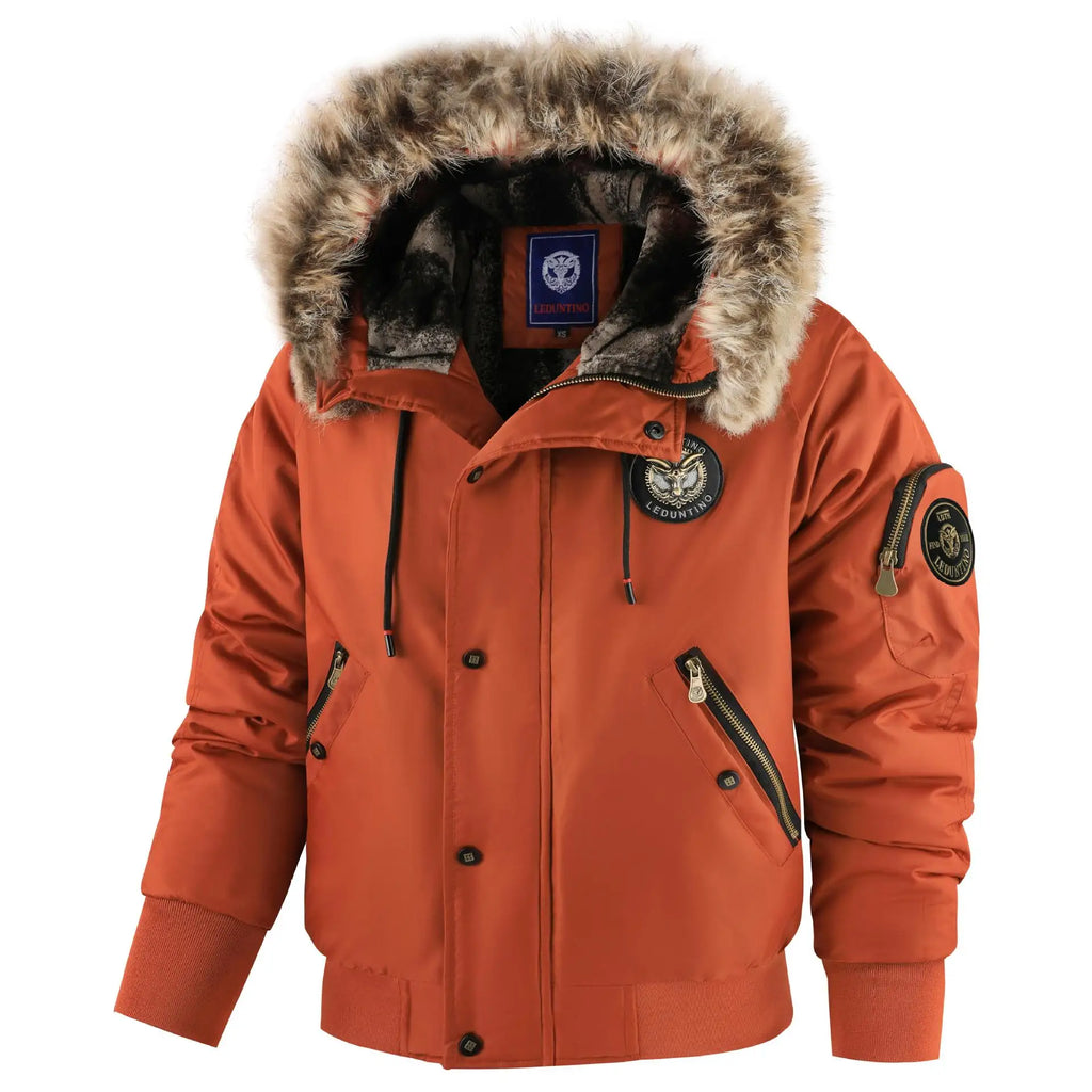 New winter cashmere and thick casual men's padded clothing warm trend coat hooded loose large size padded clothes