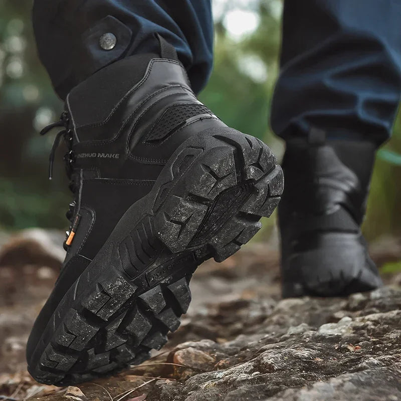 New Men Tactical Boots Ankle Waterproof Desert Hunting Hiking Shoe Unisex Lace Up Male Army Boot Brand Motorcycle Climbing Shoes