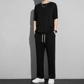 Top Pants Sets Kpop Short Quarter Sleeve Tracksuit Korean Style T Shirt Man Summer Sports Suits Aesthetic Cool Xl Men's Clothing