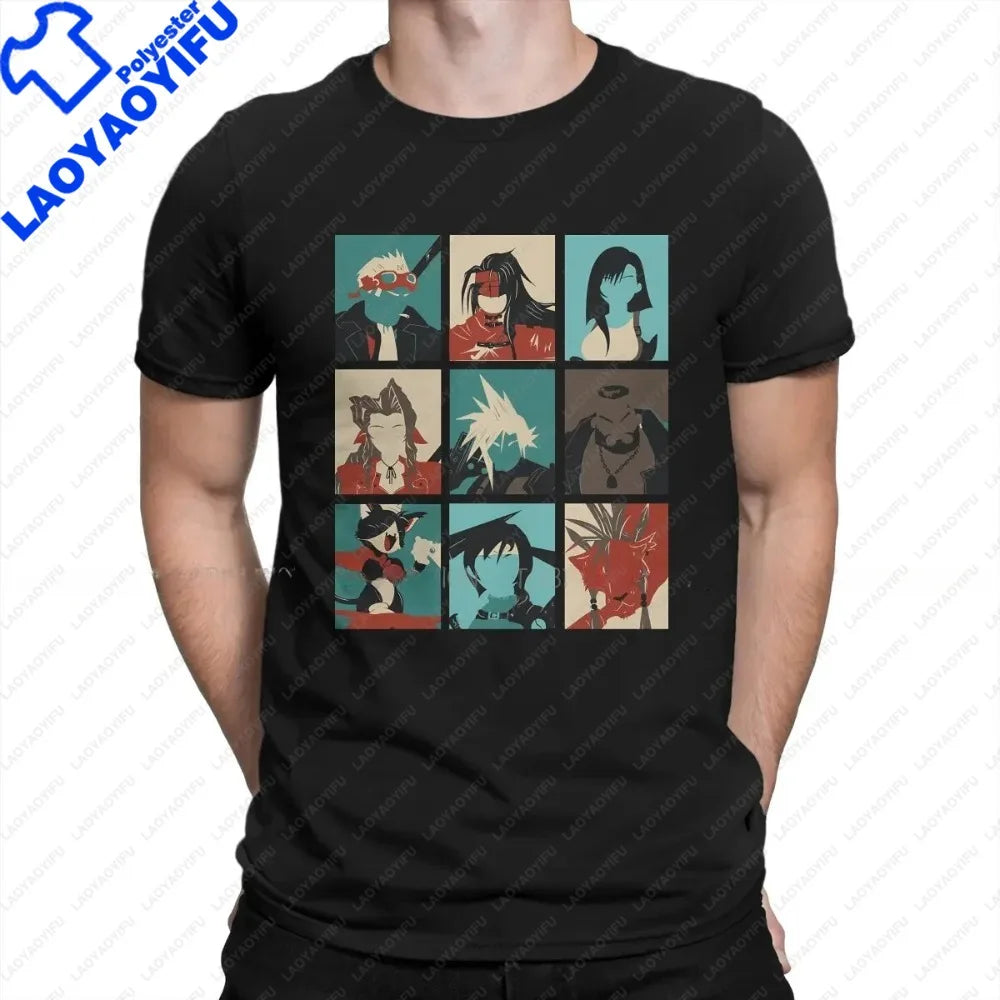 Japanese Final Fantasy Game Man Graphic TShirt Seven Classic Individuality Woman Cartoon T Shirt Original Streetwear Hipster