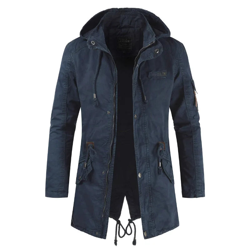 Men Winter Warm Hoody Parkas Mens Fleece Windbreaker Work Clothes Men's Military Tactical Coat Multi Pocket Cargo Bomber Jackets