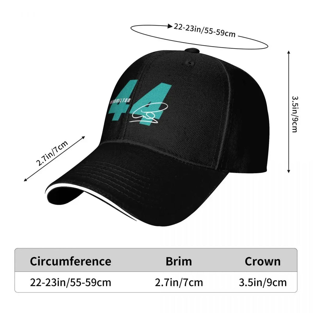 White Lewis Hamilton Blue 44 Motor Camping Baseball Caps Women Unisex Male Beach Sunscreen Hats Hip Hop Trucker Cap