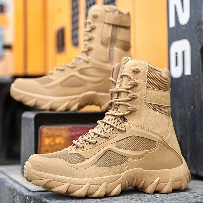 Winter Ankle Boots for Men Desert Hiking Men's Boots Outdoor Platform Original Trekking Shoes Waterproof Non-slip Masculino Bota