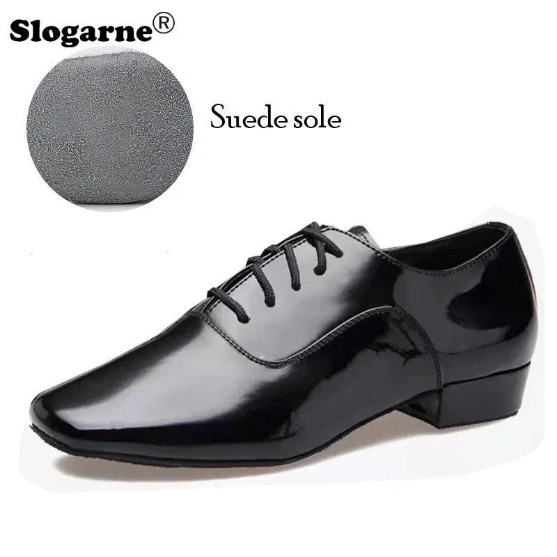 Elegant White Latin Shoes Men Modern Jazz Waltz Tango Dance Shoes Man Suede Sole Indoor Dance Footwear Outdoor Sports Sneaekers